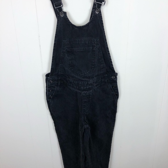 Zara Black Denim Overalls Sz XS - Picture 3 of 12
